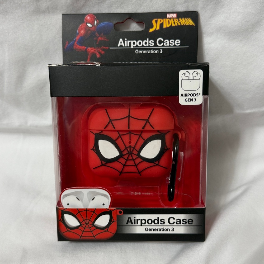 NWT Marvel Spider-Man AirPods Gen 3 Case - Red and Black Spiderman